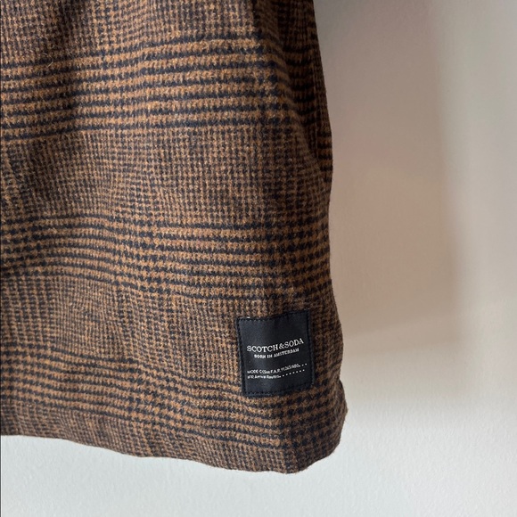 Scotch & Soda Brown Plaid Men's Shirt Jacket - Picture 5 of 9